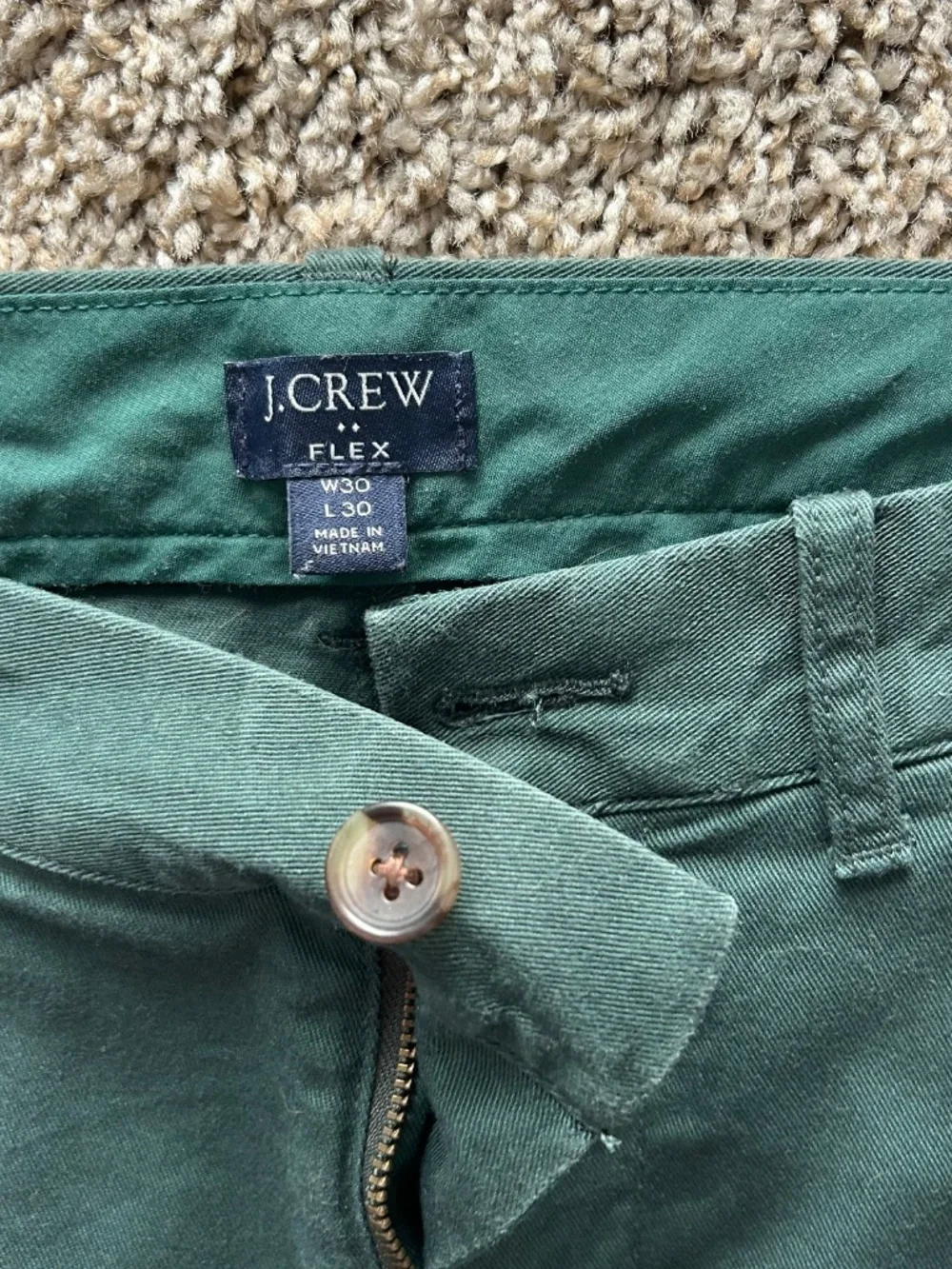 J.Crew Men's Slim Fit Chino Pants Forest GreenSize 30x30